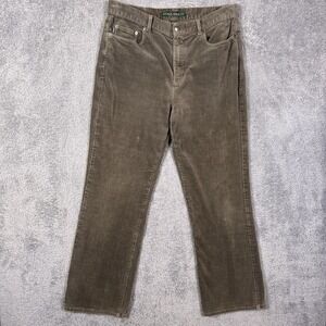 Ralph Lauren Corduroy Pants Womens 8 Lauren Jeans Co Military Green Boot Trouser